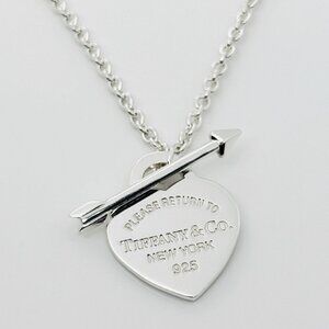 18" Please Return to Tiffany Lovestruck Heart Tag Arrow Toggle Necklace
